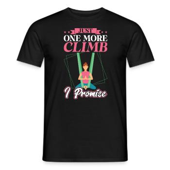 Just One More Climb - Aerialist - Männer T-Shirt - Schwarz - Vorne - AI Model Male 178 light (178cm)