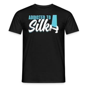Addicted To Silk - Aerialist - Men's T-Shirt - black - Front - AI Model Male 178 light (178cm)