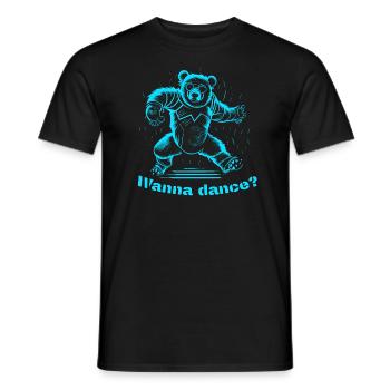 Bear, Wanna dance? - Männer T-Shirt - Schwarz - Vorne - AI Model Male 178 light (178cm)