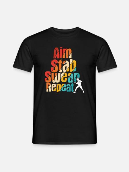 Fechten - Männer T-Shirt - Schwarz