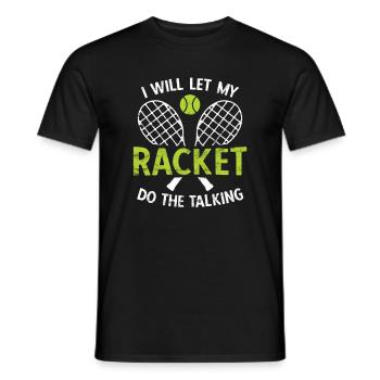Tennisplatz Spruch Für Tennis - Männer T-Shirt - Schwarz - Vorne - AI Model Male 178 light (178cm)