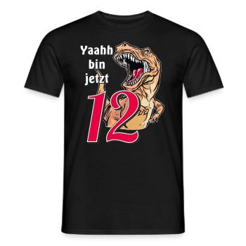 ANNIVERSAIRE Yaahh a maintenant 12 ans - T-shirt homme - noir - Devant - AI Model Male 178 light (178cm)