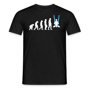 Evolution Of An Aerialist - Aerial Silk - Männer T-Shirt - Schwarz - Vorne - AI Model Male 178 light (178cm)