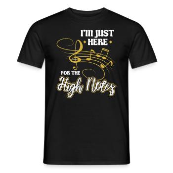 I'm Just Here For The High Notes - Opera Singer - Men's T-Shirt - black - Front - AI Model Male 178 light (178cm)