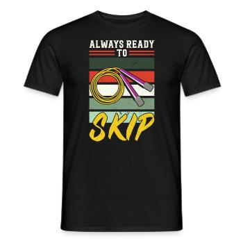 Always Ready To Skip - Jump Rope - Männer T-Shirt - Schwarz - Vorne - AI Model Male 178 light (178cm)