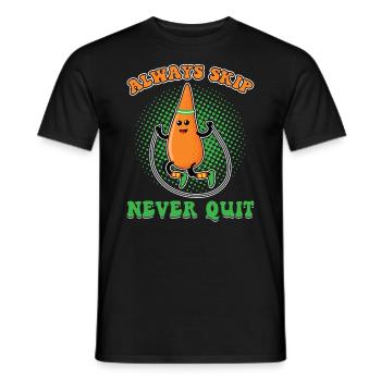 Always Skip Never Quit - Jump Rope - Männer T-Shirt - Schwarz - Vorne - AI Model Male 178 light (178cm)