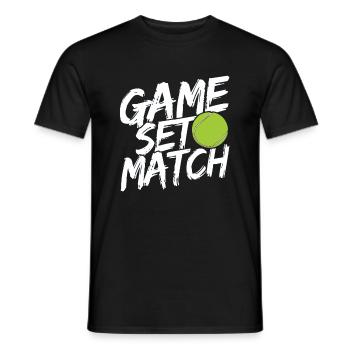 Tennisplatz Spruch Für Tennis - Männer T-Shirt - Schwarz - Vorne - AI Model Male 178 light (178cm)