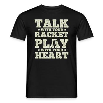 Tennisplatz Spruch Für Tennis - Männer T-Shirt - Schwarz - Vorne - AI Model Male 178 light (178cm)