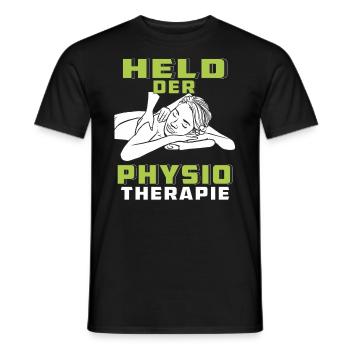 HELD DER PHYSIOTHERAPIE - Männer T-Shirt - Schwarz - Vorne - AI Model Male 178 light (178cm)