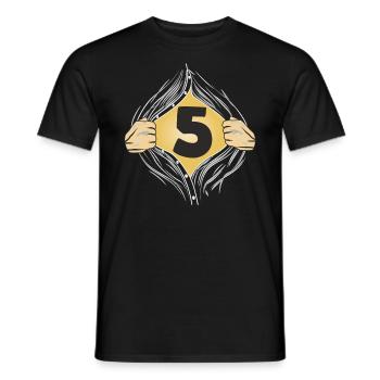 5 PUT ON SHIRT - Men's T-Shirt - black - Front - AI Model Male 178 light (178cm)