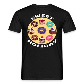 SWEET HOLIDAY - Men's T-Shirt - black - Front - AI Model Male 178 light (178cm)