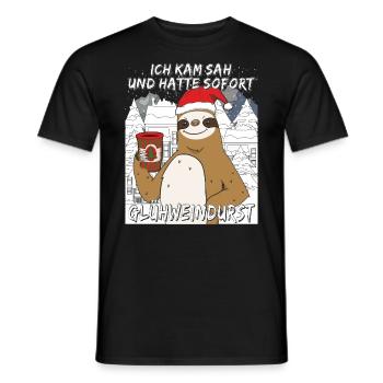 WEIHNACHTEN GLÜHWEINDURST - Männer T-Shirt - Schwarz - Vorne - AI Model Male 178 light (178cm)
