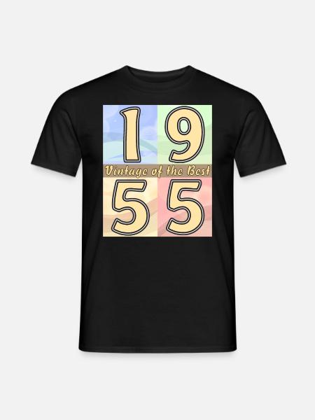 BIRTHDAY YEAR 1955 - Men's T-Shirt - black