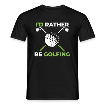 Golf golfeur club de golf balle de golf terrain de golf - T-shirt homme - noir - Devant - AI Model Male 178 light (178cm)