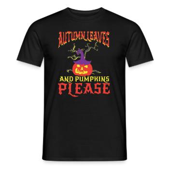 Halloween pumpkin scary - Men's T-Shirt - black - Front - AI Model Male 178 light (178cm)