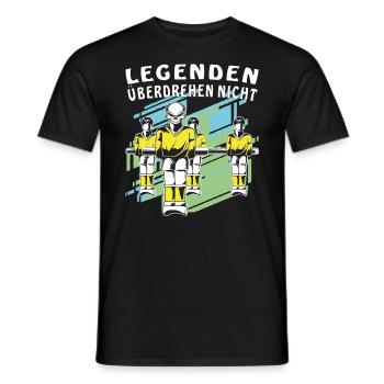 TISCHFUSSBALL LEGENDEN ÜBERDREHEN NICHT - Männer T-Shirt - Schwarz - Vorne - AI Model Male 178 light (178cm)