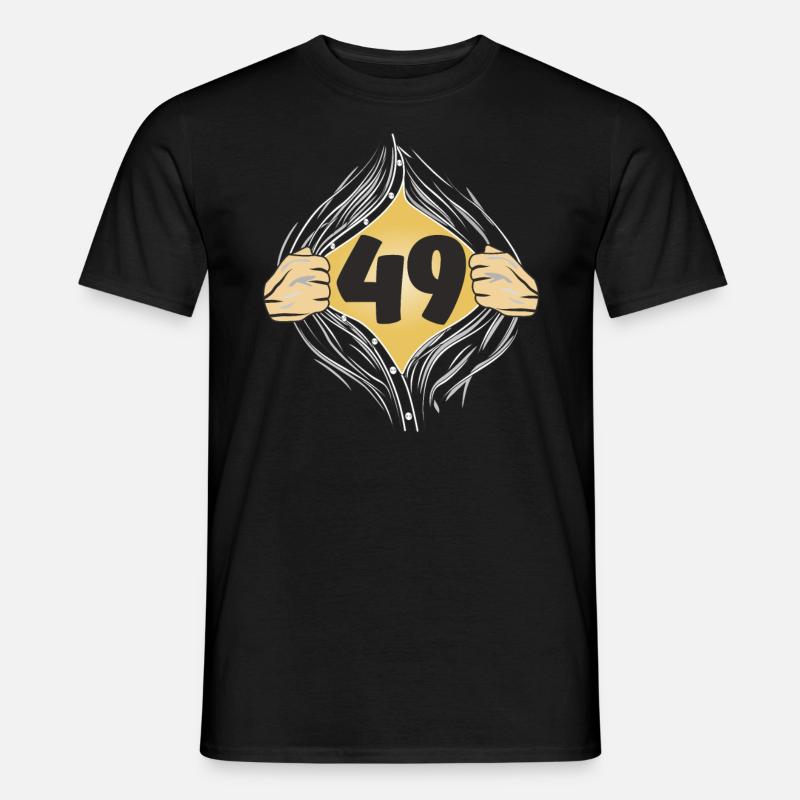 49 HEMD AUFZIEHEN - Männer T-Shirt - Schwarz