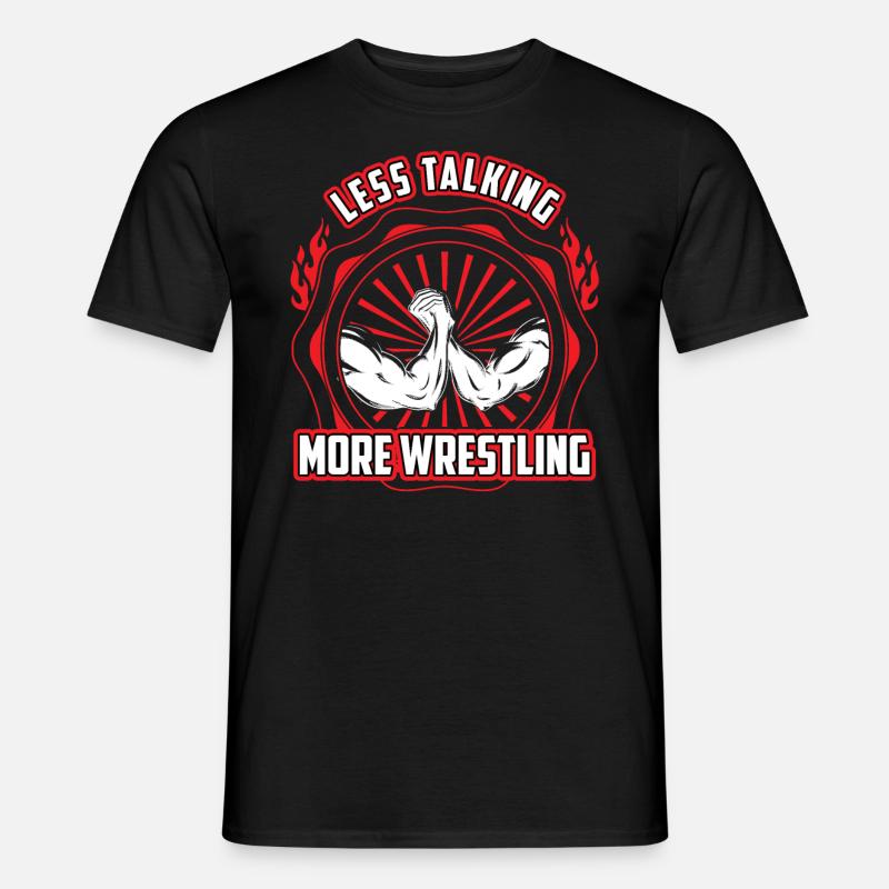 Less Talking - More Arm Wrestling - Männer T-Shirt - Schwarz