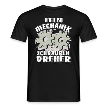 FEINMECHANIK SCHRAUBEN DREHER - Männer T-Shirt - Schwarz - Vorne - AI Model Male 178 light (178cm)