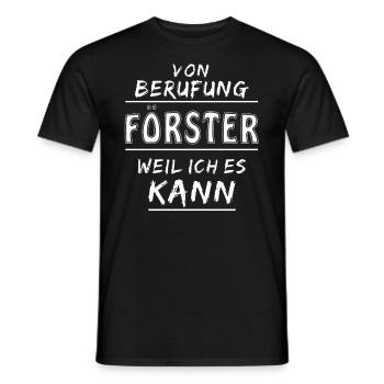 VON BERUFUNG FÖRSTER - Männer T-Shirt - Schwarz - Vorne - AI Model Male 178 light (178cm)