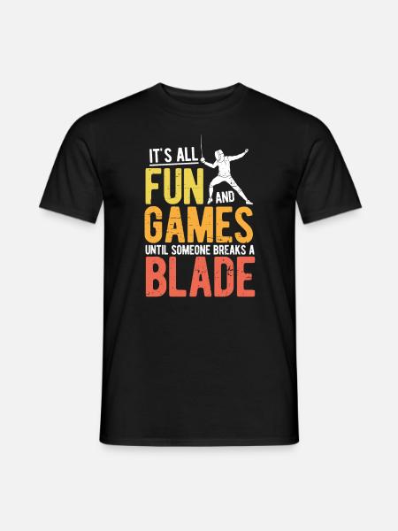 Fechten - Männer T-Shirt - Schwarz