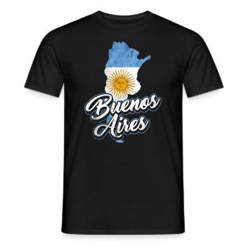 Buenos Aires Argentina - Men's T-Shirt - black - Front - AI Model Male 178 light (178cm)