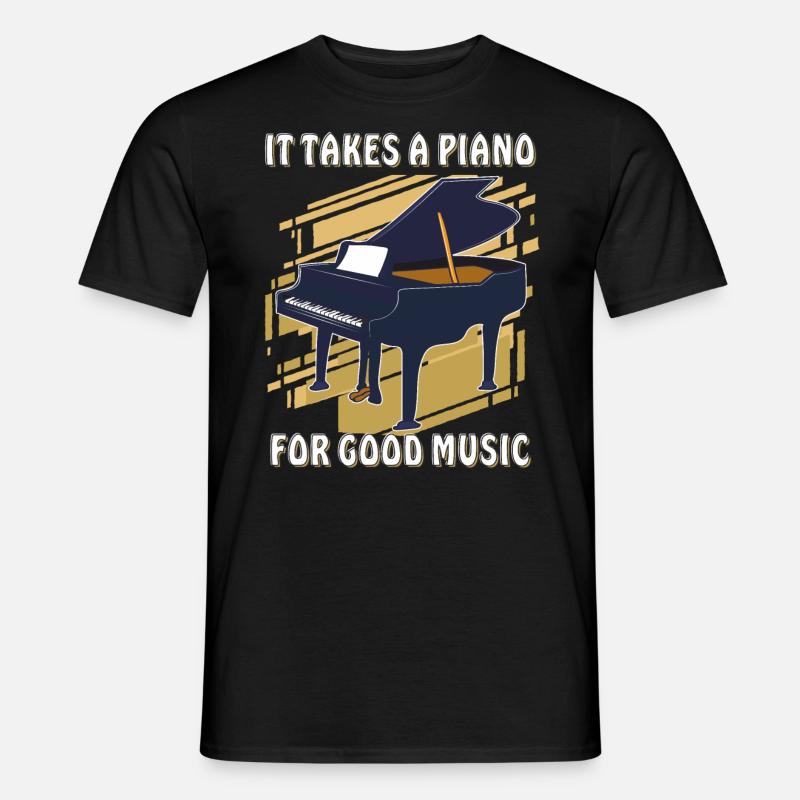 IT TAKES A PIANO - Männer T-Shirt - Schwarz