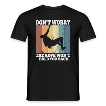 Klettern Bouldern - Männer T-Shirt - Schwarz - Vorne - AI Model Male 178 light (178cm)