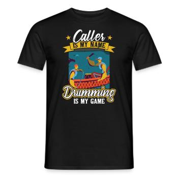 L’appelant est mon nom Drumming est mon jeu Dragon Boat - T-shirt homme - noir - Devant - AI Model Male 178 light (178cm)