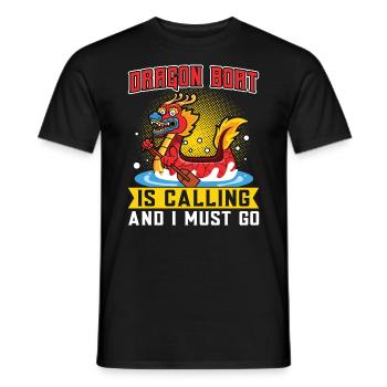 Le bateau-dragon appelle et je dois y aller - T-shirt homme - noir - Devant - AI Model Male 178 light (178cm)