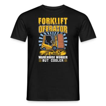 Forklift Operator Like A Regular Warehouse Worker - Männer T-Shirt - Schwarz - Vorne - AI Model Male 178 light (178cm)