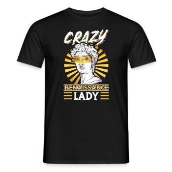 Crazy Renaissance Lady - Ren Faire - T-shirt homme - noir - Devant - AI Model Male 178 light (178cm)