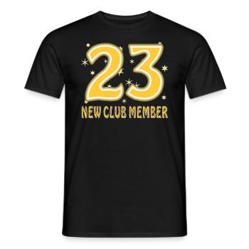 GEBURTSTAG 23 - Männer T-Shirt - Schwarz - Vorne - AI Model Male 178 light (178cm)