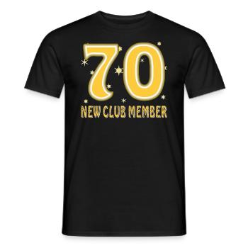ANNIVERSAIRE 70 - T-shirt homme - noir - Devant - AI Model Male 178 light (178cm)