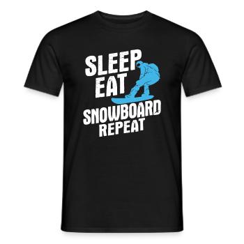 Snowboard Spruch für Snowboarder - Männer T-Shirt - Schwarz - Vorne - AI Model Male 178 light (178cm)