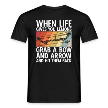Bogenschießen Archery - Männer T-Shirt - Schwarz - Vorne - AI Model Male 178 light (178cm)