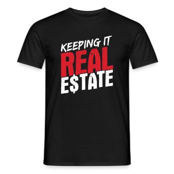 Immobilien-Händler Für Immobilien-Makler - Männer T-Shirt - Schwarz - Vorne - AI Model Male 178 light (178cm)