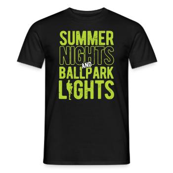 Baseball - Männer T-Shirt - Schwarz - Vorne - AI Model Male 178 light (178cm)