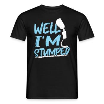 Eh bien, je suis perplexe - Prothèse de jambe - T-shirt homme - noir - Devant - AI Model Male 178 light (178cm)