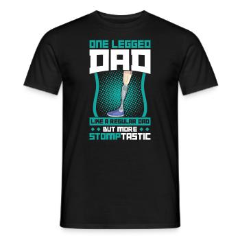One Legged Dad A Regular Dad But More STOMPtastic - Men's T-Shirt - black - Front - AI Model Male 178 light (178cm)