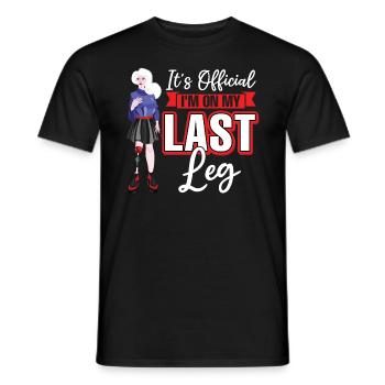 Je suis sur ma dernière jambe - Prothèse de jambe - T-shirt homme - noir - Devant - AI Model Male 178 light (178cm)