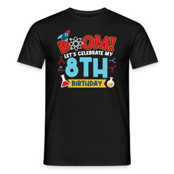 Boum Célébrons mon 8e anniversaire - T-shirt homme - noir - Devant - AI Model Male 178 light (178cm)