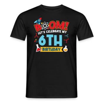 Boum Célébrons mon 6e anniversaire - T-shirt homme - noir - Devant - AI Model Male 178 light (178cm)