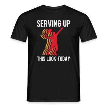 Tennisplatz Spruch Für Tennis - Männer T-Shirt - Schwarz - Vorne - AI Model Male 178 light (178cm)