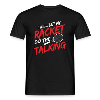Tennisplatz Spruch Für Tennis - Männer T-Shirt - Schwarz - Vorne - AI Model Male 178 light (178cm)