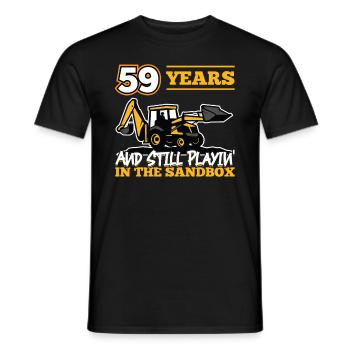 59 Jahre - 59 Jahre Alt - 59. Geburtstag - Bagger - Männer T-Shirt - Schwarz - Vorne - AI Model Male 178 light (178cm)