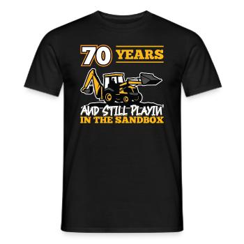 70 Jahre - 70 Jahre Alt - 70. Geburtstag - Bagger - Männer T-Shirt - Schwarz - Vorne - AI Model Male 178 light (178cm)