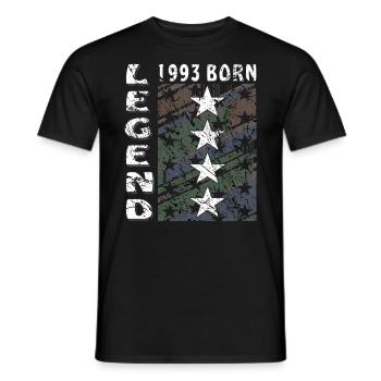 GEBURTSTAG LEGEND 1993 BORN - Männer T-Shirt - Schwarz - Vorne - AI Model Male 178 light (178cm)