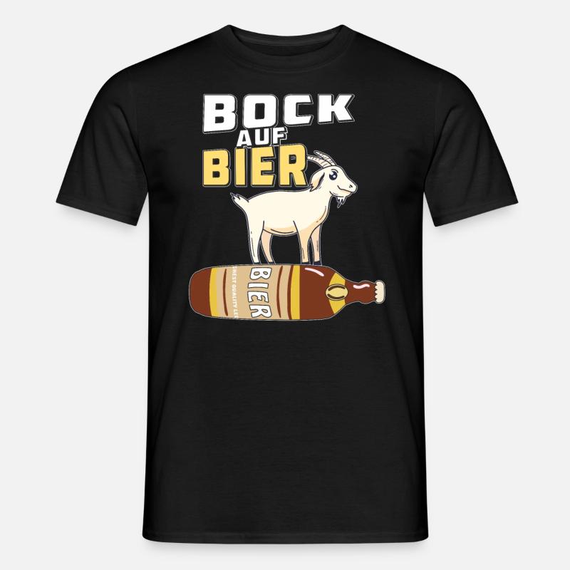 BOCK AUF BIER - Männer T-Shirt - Schwarz