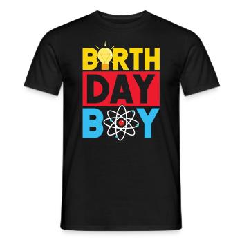 Science Birthday Garçon - T-shirt homme - noir - Devant - AI Model Male 178 light (178cm)